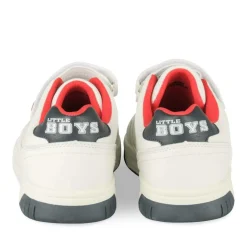Baskets BLANC Garçon Motif Uni Scratch