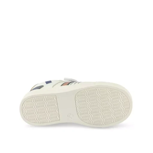 Baskets BLANC Garçon Motif Multicolore Scratch