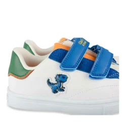 Baskets BLANC Garçon Motif Dinosaure Scratch