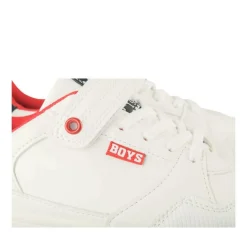 Baskets BLANC Garçon Motif Uni Scratch