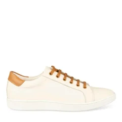 Baskets BLANC Homme CUIR Motif Uni Lacets