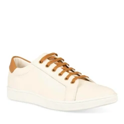 Baskets BLANC Homme CUIR Motif Uni Lacets