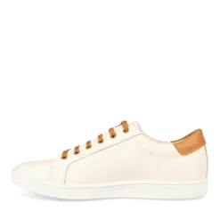 Baskets BLANC Homme CUIR Motif Uni Lacets