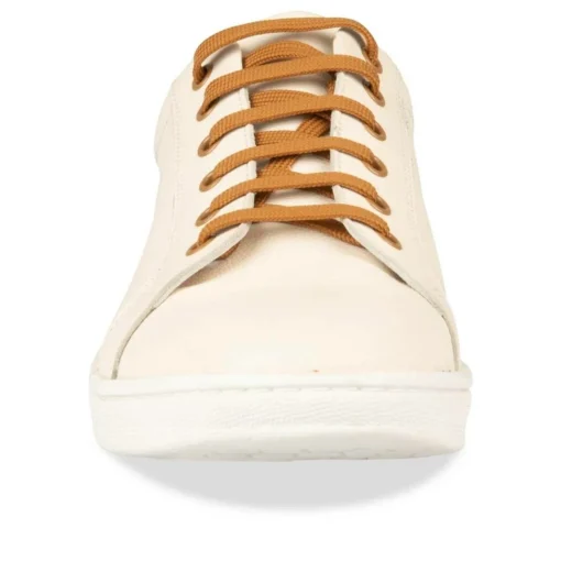 Baskets BLANC Homme CUIR Motif Uni Lacets