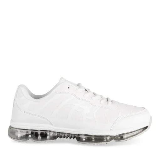 Baskets BLANC Homme Motif Uni Lacets
