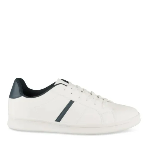 Baskets BLANC Homme Motif Uni Lacets