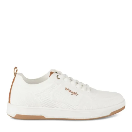 Baskets BLANC Homme Motif Uni Lacets