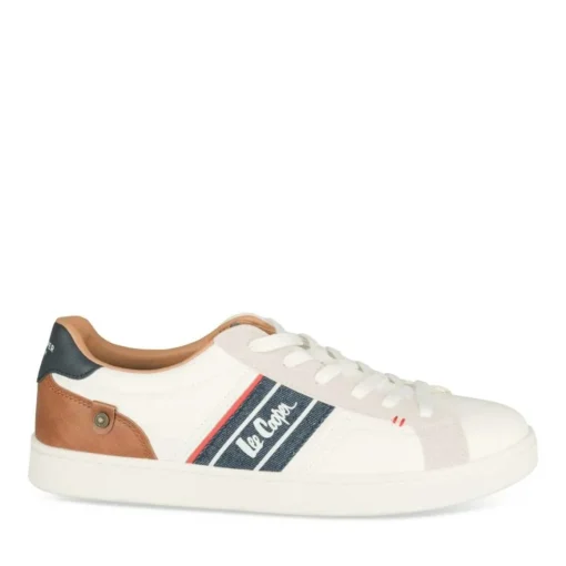 Baskets BLANC Homme Motif Uni Lacets
