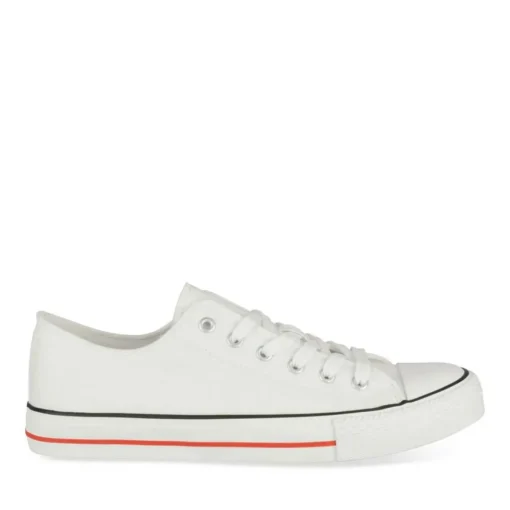 Baskets BLANC Homme Motif Uni Lacets