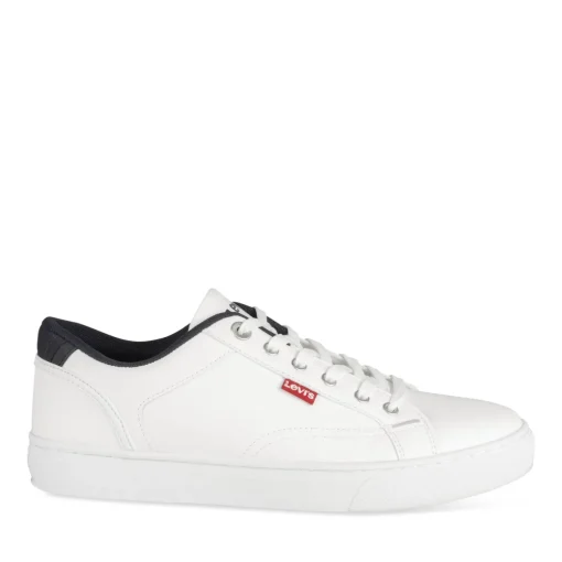 Baskets BLANC Homme Motif Uni A Enfiler