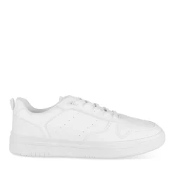 Baskets BLANC Homme Motif Uni Lacets