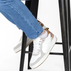 Baskets BLANC Homme Motif Uni Lacets