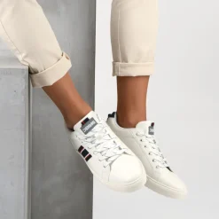 Baskets BLANC Homme Motif Uni Lacets