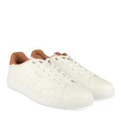 Baskets BLANC Homme Motif Uni A Enfiler