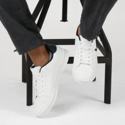 Baskets BLANC Homme Motif Uni Lacets
