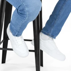 Baskets BLANC Homme Motif Uni Lacets