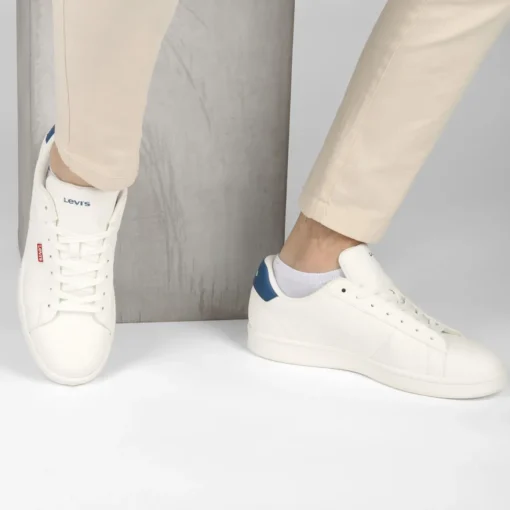 Baskets BLANC Homme Motif Uni Lacets