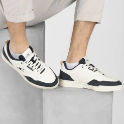 Baskets BLANC Homme Motif Uni Lacets