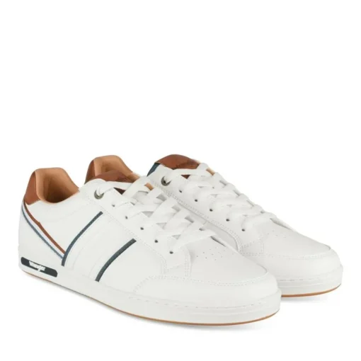 Baskets BLANC Homme Motif Uni Lacets