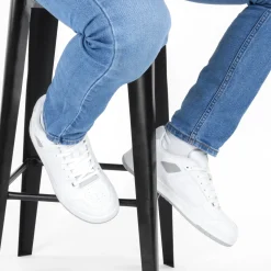 Baskets BLANC Homme Motif Uni Lacets