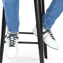 Baskets BLANC Homme Motif Uni Lacets