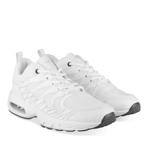 Baskets BLANC Homme Motif Uni Lacets