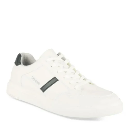 Baskets BLANC Homme Motif Uni Lacets
