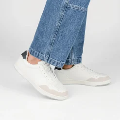 Baskets BLANC Homme Motif Uni Lacets