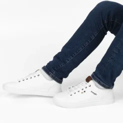 Baskets BLANC Homme Motif Multicolore Lacets