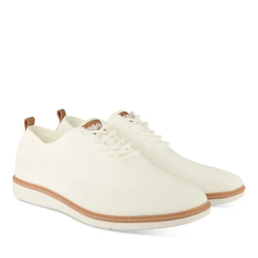 Baskets BLANC Homme Motif Uni Lacets