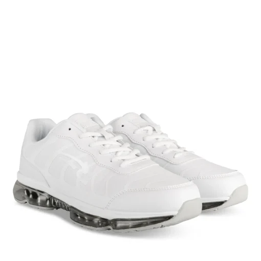 Baskets BLANC Homme Motif Uni Lacets