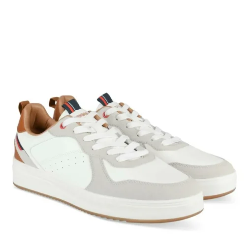 Baskets BLANC Homme Motif Uni Lacets