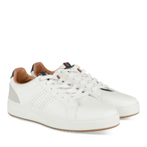 Baskets BLANC Homme Motif Uni Lacets