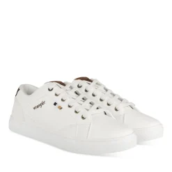 Baskets BLANC Homme Motif Multicolore Lacets