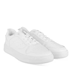 Baskets BLANC Homme Motif Uni Lacets
