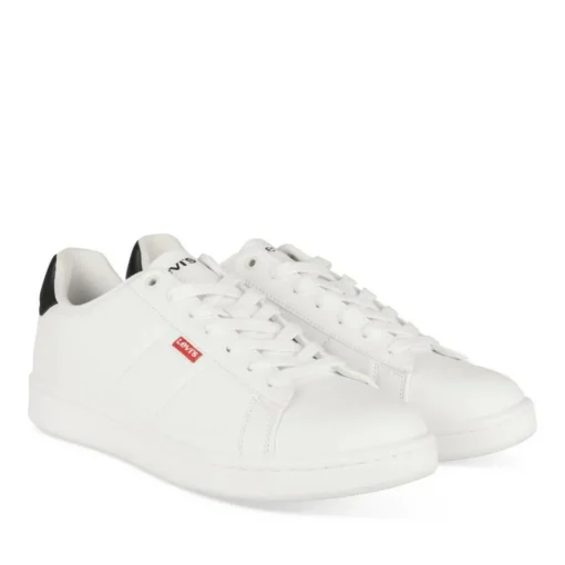 Baskets BLANC Homme Motif Uni A Enfiler