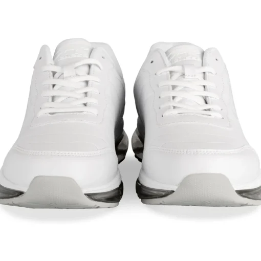 Baskets BLANC Homme Motif Uni Lacets