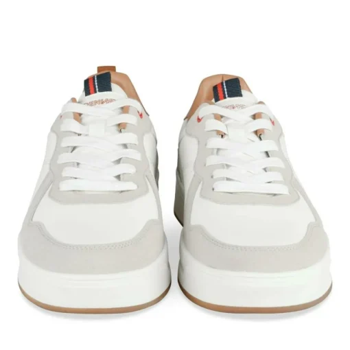Baskets BLANC Homme Motif Uni Lacets