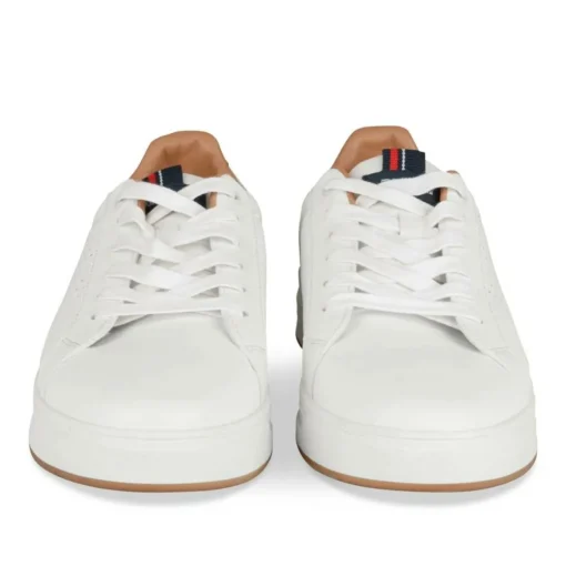 Baskets BLANC Homme Motif Uni Lacets