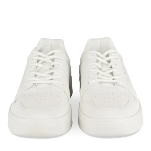 Baskets BLANC Homme Motif Uni Lacets