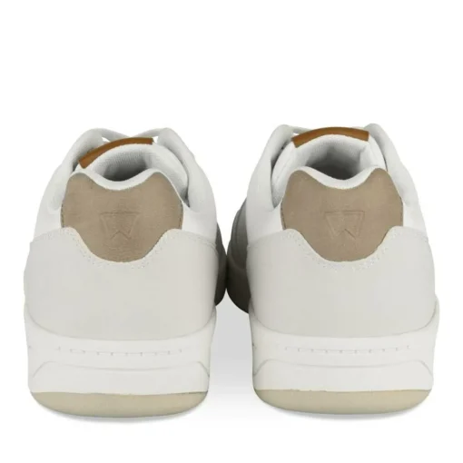 Baskets BLANC Homme Motif Uni A Enfiler