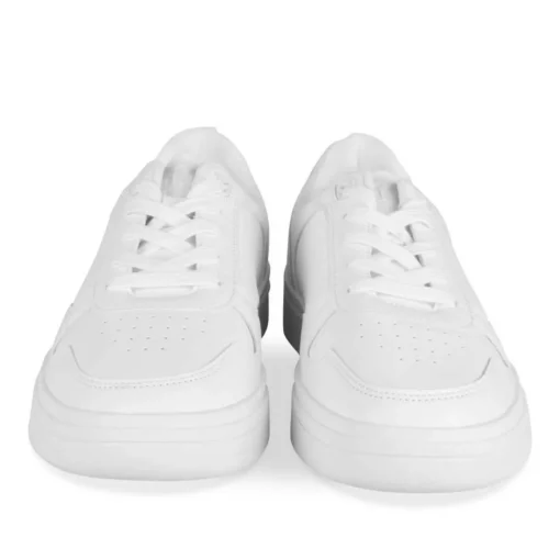 Baskets BLANC Homme Motif Uni Lacets