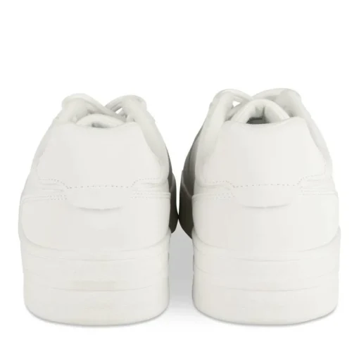 Baskets BLANC Homme Motif Uni Lacets