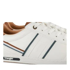 Baskets BLANC Homme Motif Uni Lacets