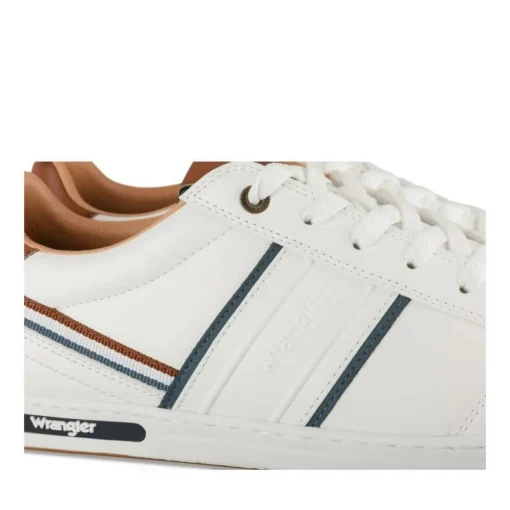 Baskets BLANC Homme Motif Uni Lacets