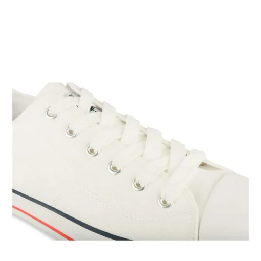 Baskets BLANC Homme Motif Uni Lacets