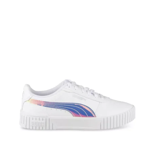 Baskets BLANC PUMA Carina 2.0 Holo JR