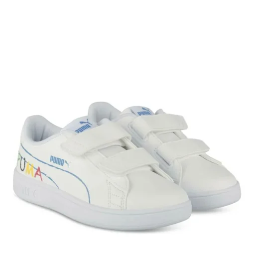Baskets BLANC PUMA Smash