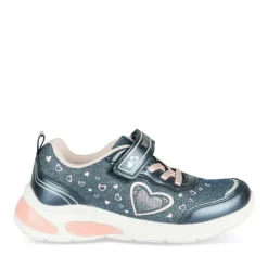 Baskets BLEU Fille Motif Uni Scratch