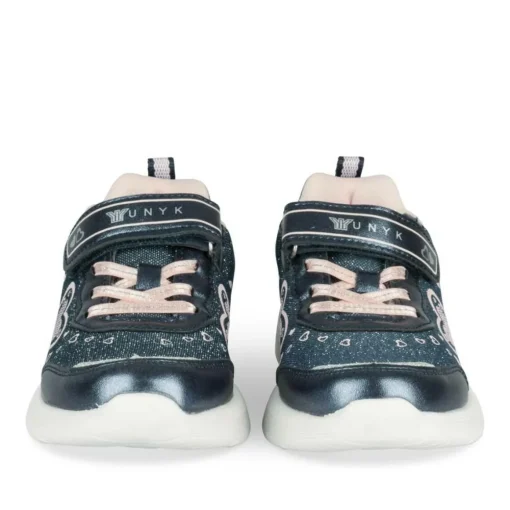 Baskets BLEU Fille Motif Uni Scratch